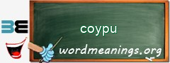 WordMeaning blackboard for coypu